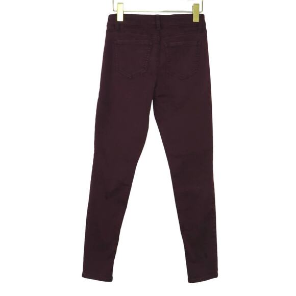 PacSun Burgundy Motto Jeans High Rise Skinny Jeans Size 3 27" - Picture 2 of 7